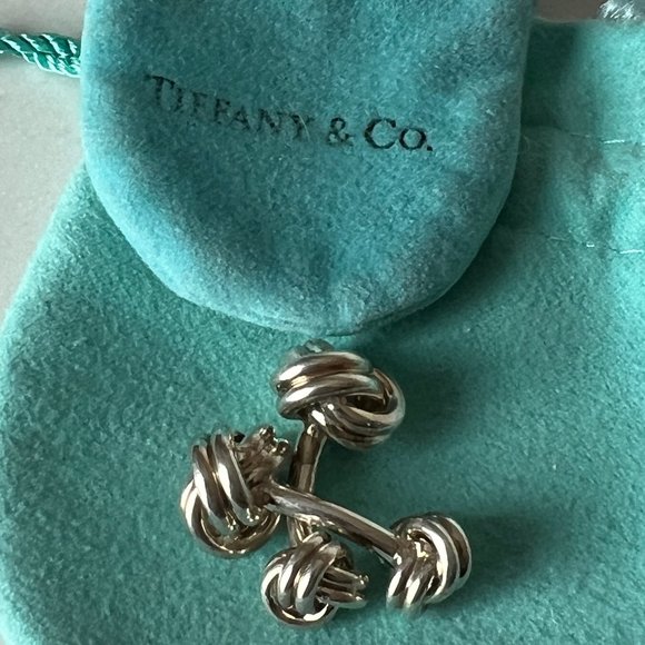 Vintage Tiffany's Double Knot 925 Sterling Silver Mens/Ladies Cuff Links